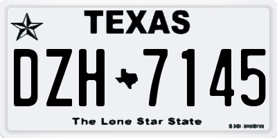 TX license plate DZH7145