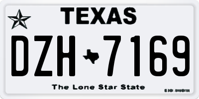 TX license plate DZH7169