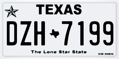 TX license plate DZH7199