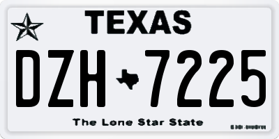 TX license plate DZH7225