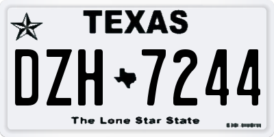 TX license plate DZH7244