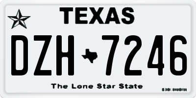 TX license plate DZH7246