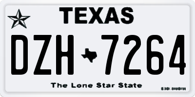 TX license plate DZH7264