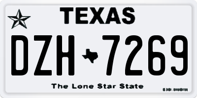 TX license plate DZH7269