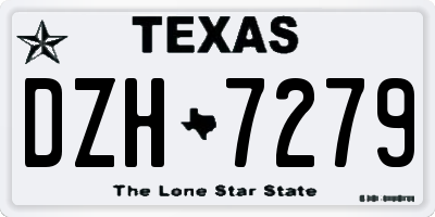 TX license plate DZH7279