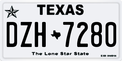 TX license plate DZH7280