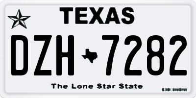 TX license plate DZH7282