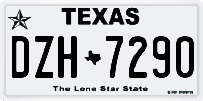 TX license plate DZH7290