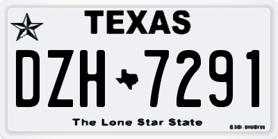 TX license plate DZH7291