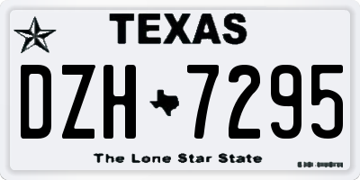 TX license plate DZH7295