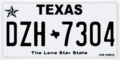 TX license plate DZH7304