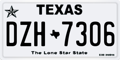 TX license plate DZH7306