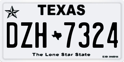 TX license plate DZH7324