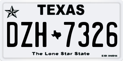 TX license plate DZH7326