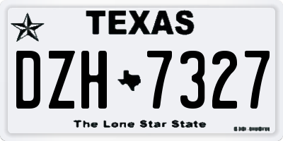 TX license plate DZH7327