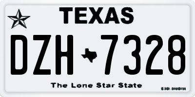 TX license plate DZH7328