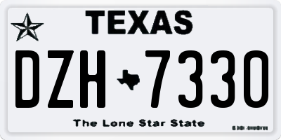 TX license plate DZH7330