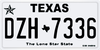 TX license plate DZH7336