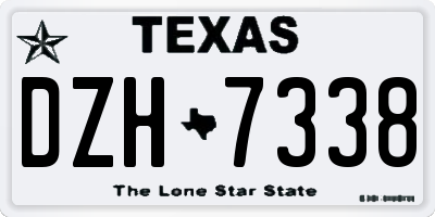 TX license plate DZH7338
