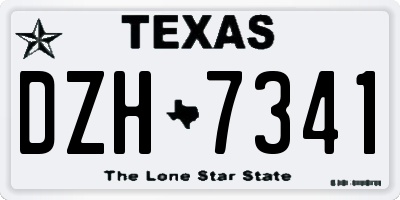 TX license plate DZH7341