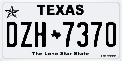 TX license plate DZH7370