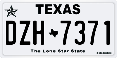 TX license plate DZH7371