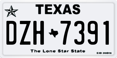 TX license plate DZH7391