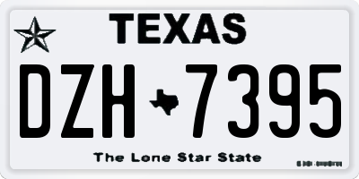 TX license plate DZH7395