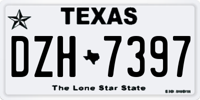 TX license plate DZH7397