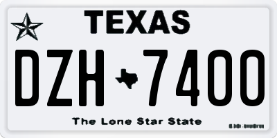 TX license plate DZH7400