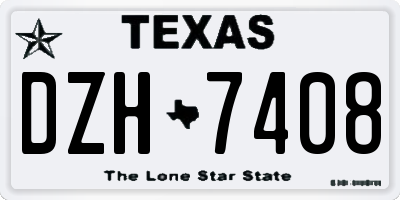 TX license plate DZH7408