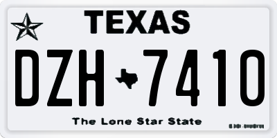 TX license plate DZH7410