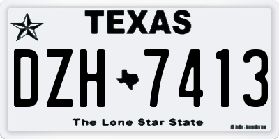 TX license plate DZH7413