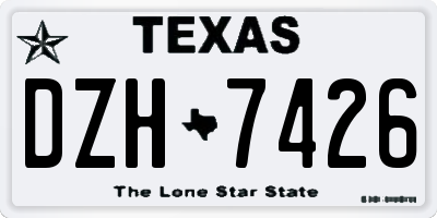 TX license plate DZH7426