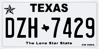 TX license plate DZH7429