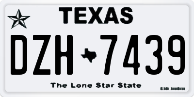 TX license plate DZH7439