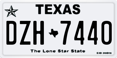TX license plate DZH7440
