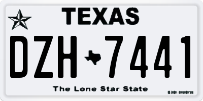 TX license plate DZH7441