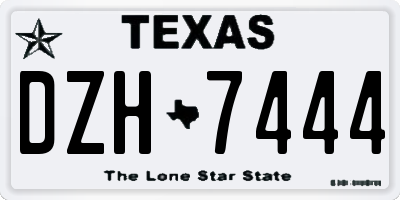 TX license plate DZH7444