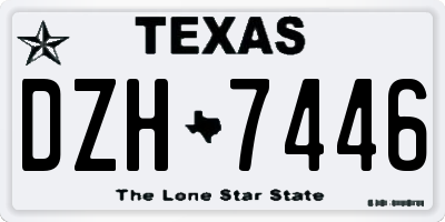 TX license plate DZH7446