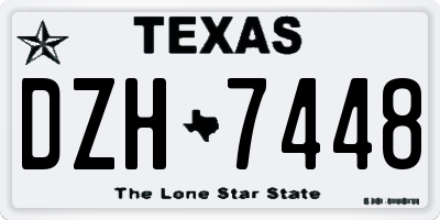 TX license plate DZH7448