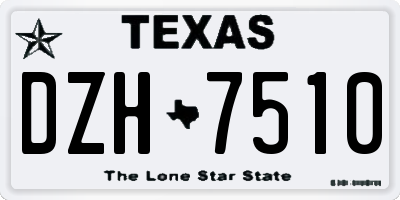 TX license plate DZH7510