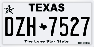 TX license plate DZH7527