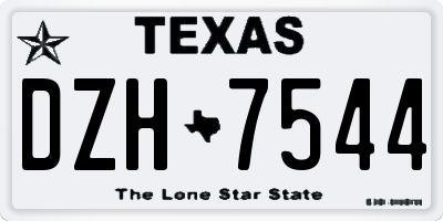 TX license plate DZH7544