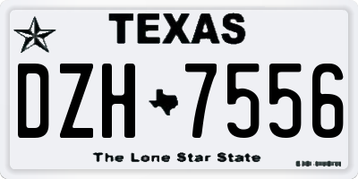 TX license plate DZH7556