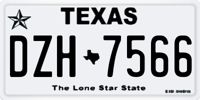 TX license plate DZH7566