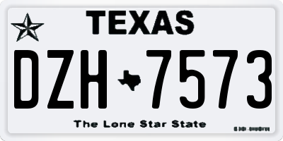 TX license plate DZH7573