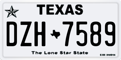 TX license plate DZH7589