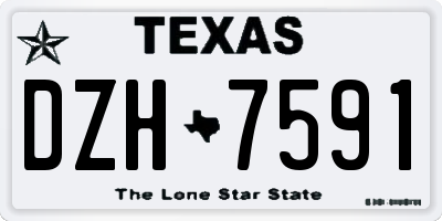 TX license plate DZH7591