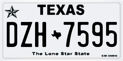 TX license plate DZH7595